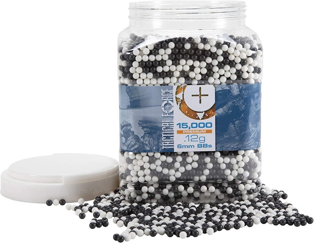 Tactical Force Premium 6mm Airsoft Bbs Ammo, 15,000 Count.12 Gram