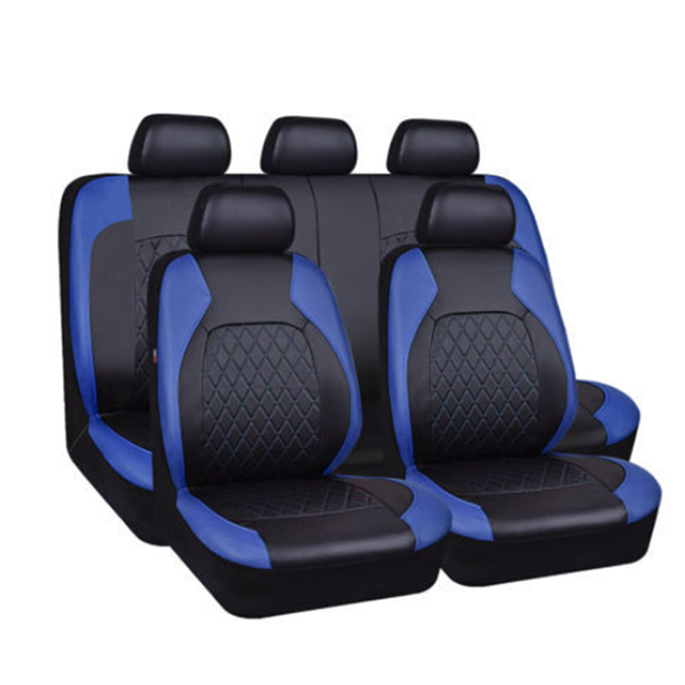 Car Seat Cover PU Leather Full Set Cushion Protector Cars Accessories All Season