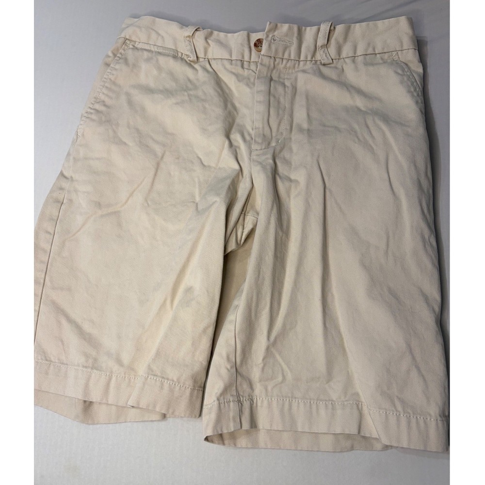 Polo Ralph Lauren Boys Beige Classic Polo Chino Shorts Size 16 Khaki Twill Flat