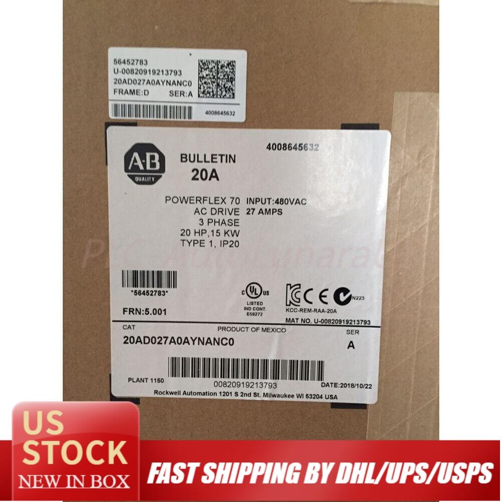 20AD027A0AYNANC0 Allen Bradley PowerFlex 70 AC Drive  US Free Tax