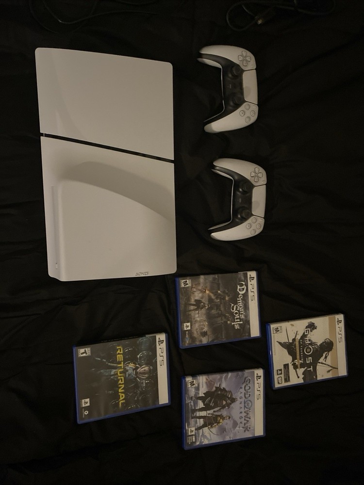 Sony PlayStation PS5 Digital Edition Console - With Controllers And Games