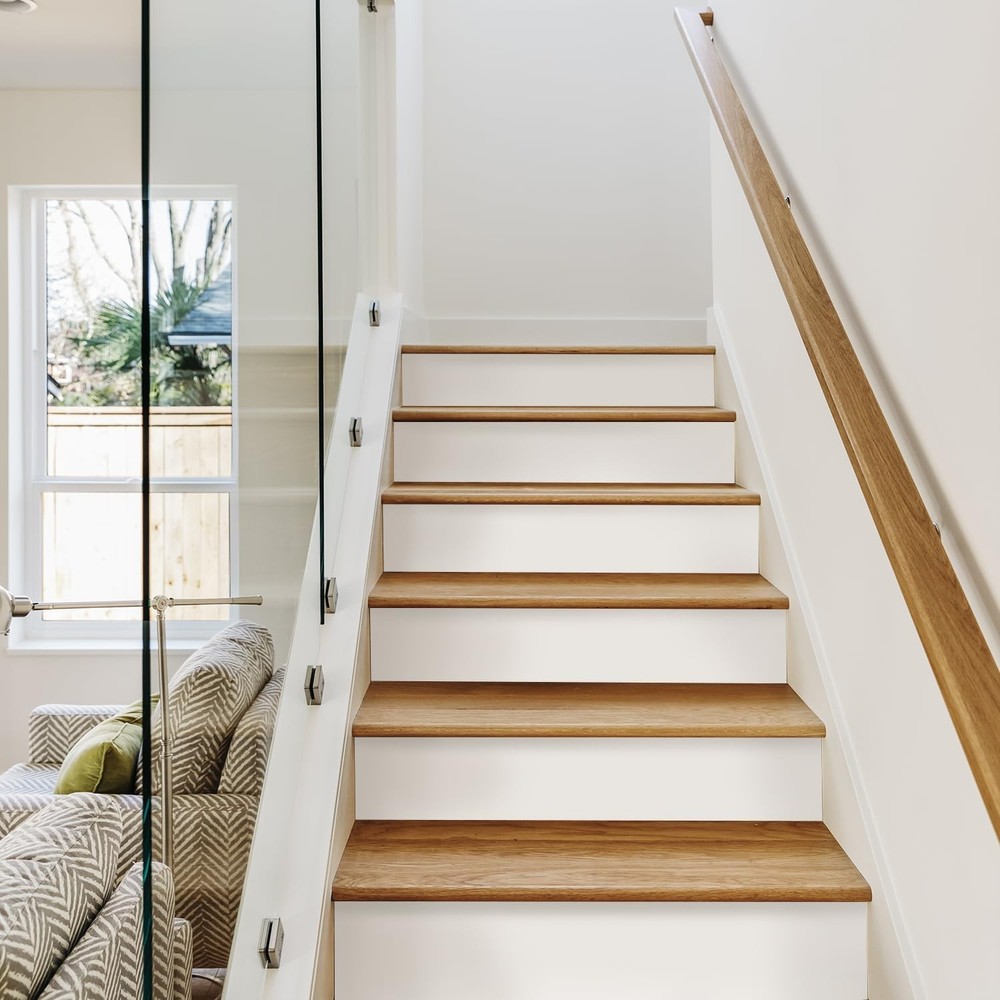 funlife 14 Strips Pure White Stair Riser 14 (with tools),