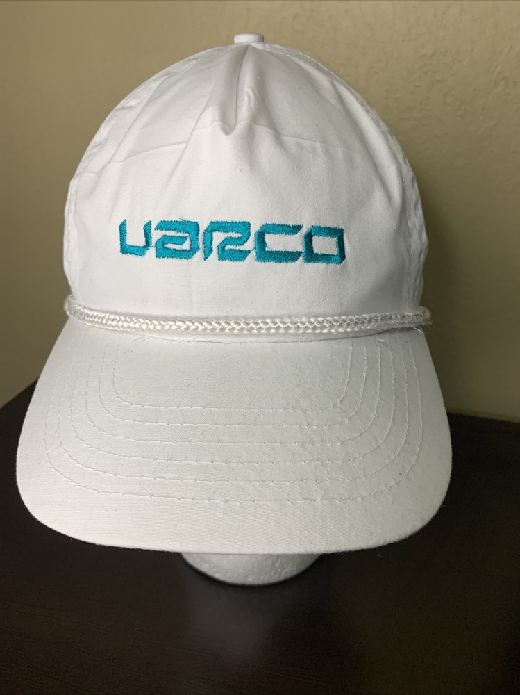 Vintage White 80s Pebble Beach Varco Snapback Suede Puff Adjustable Cap