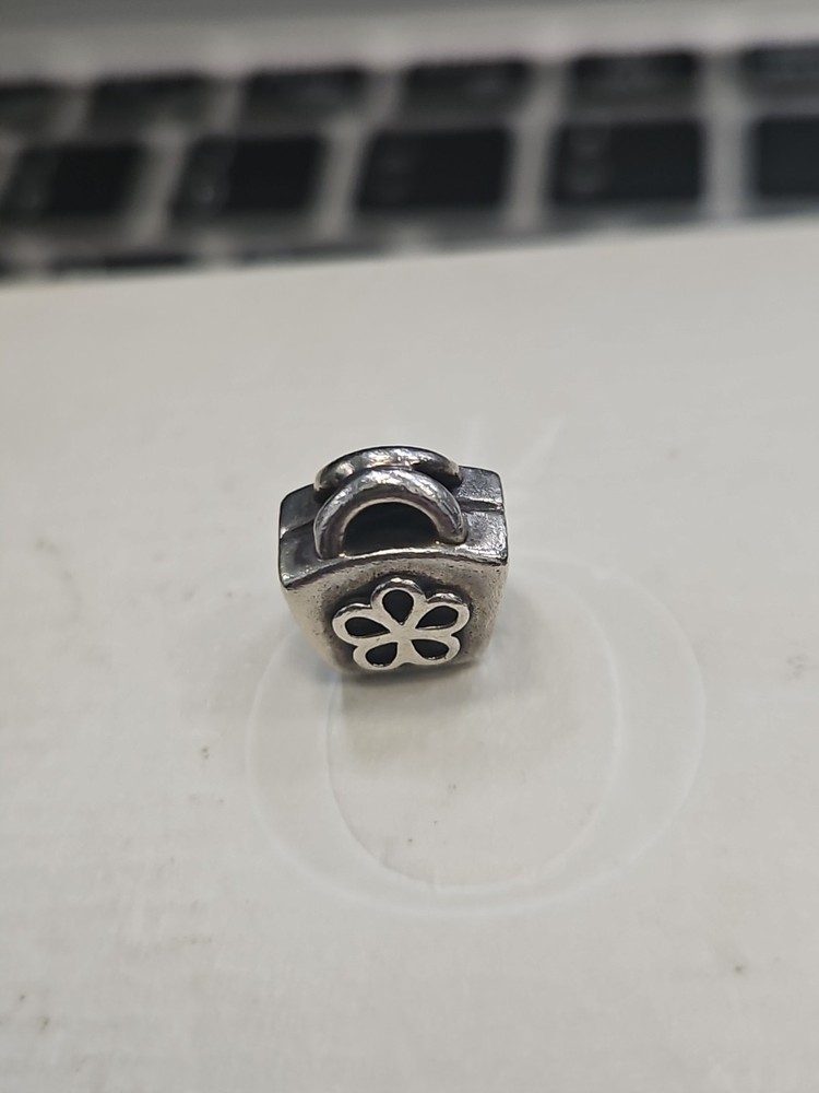 Pandora 925 Silver Purse Charm Bead with Pink Zirconia 790309PCZ ALE