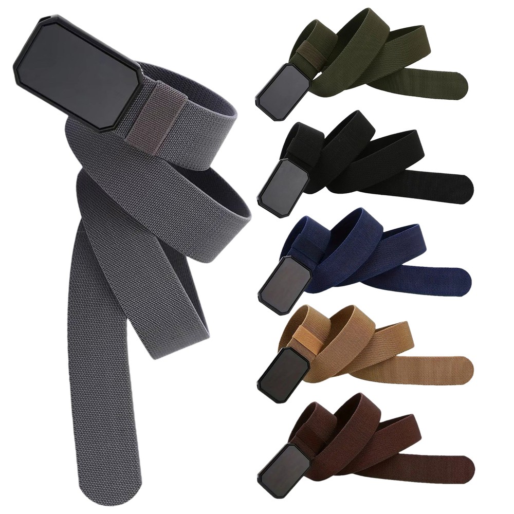 Mens Stretch Belt Quick Release Belt Magnetic Buckle Elastic Webbing