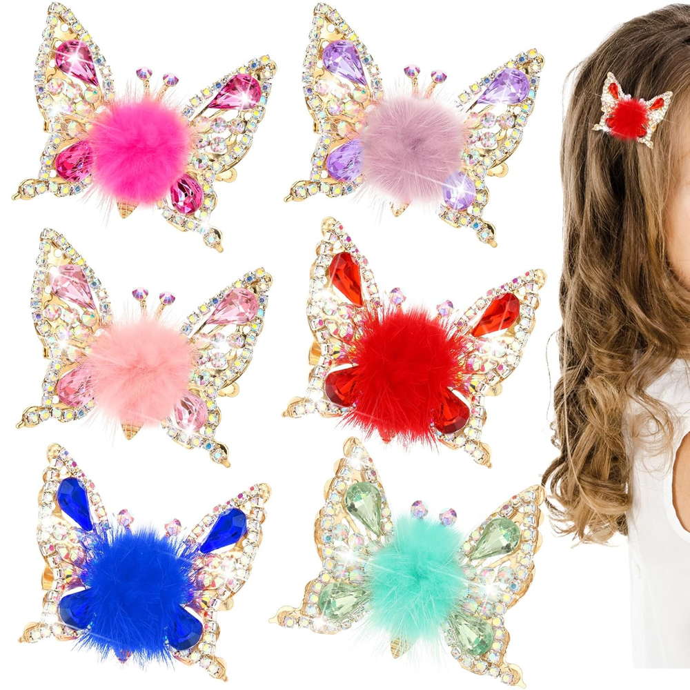 6 Pcs Flying Butterfly Hairpin 2024 Moving Butterfly Hair Clips Elegant Metal