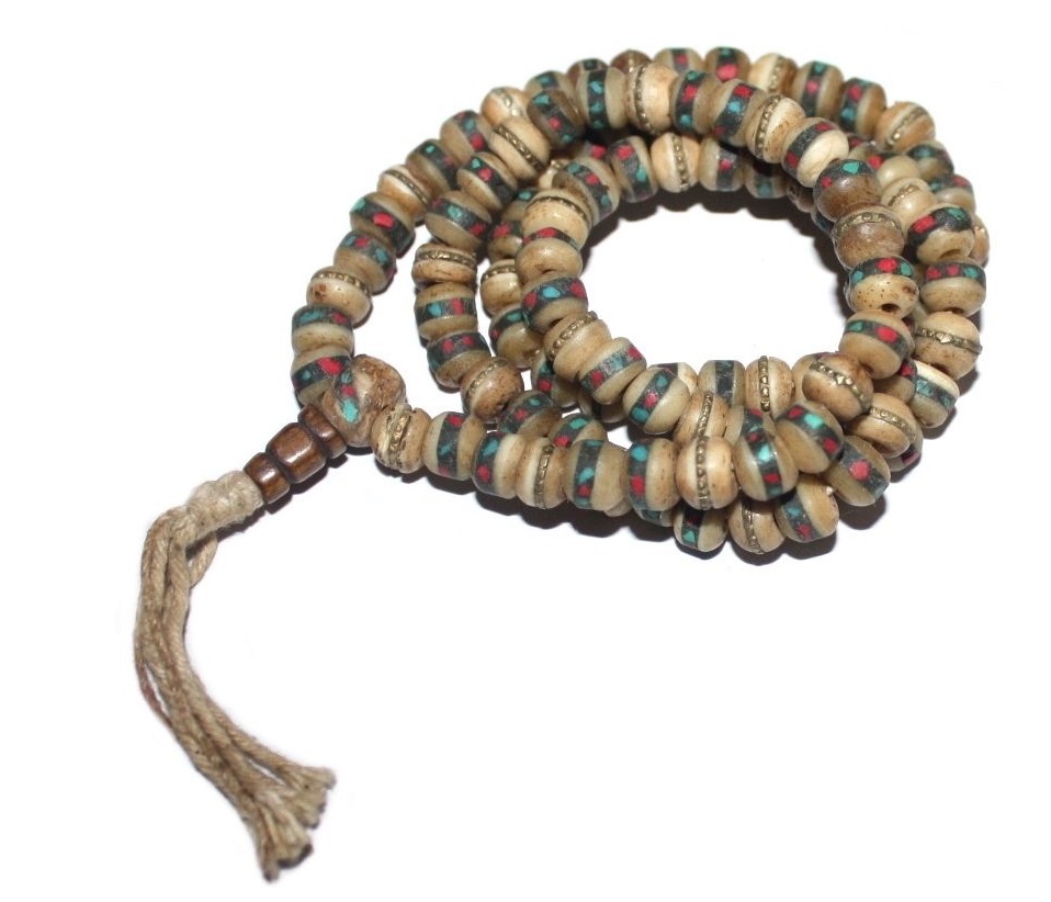 Tibetan Prayer beads Gypsy Necklace Prayer Mala Necklace Tribal Necklace A
