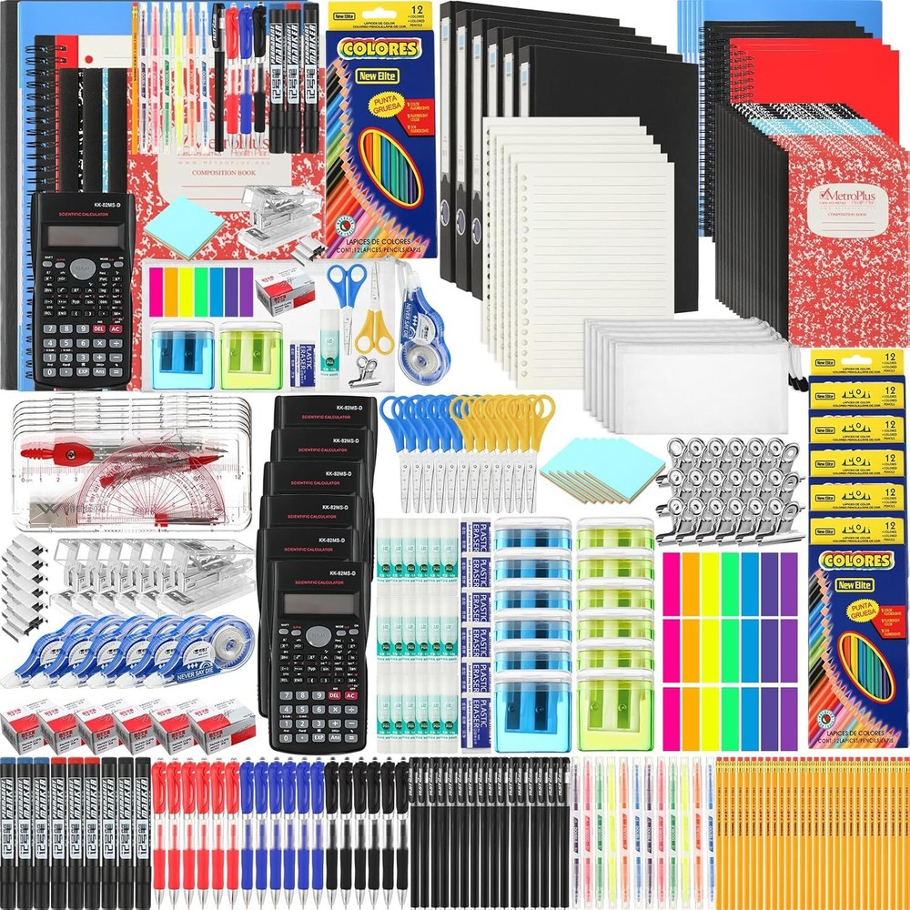 6 Back-to-School Kits with Pencils and Ballpoint Pens for Students-image