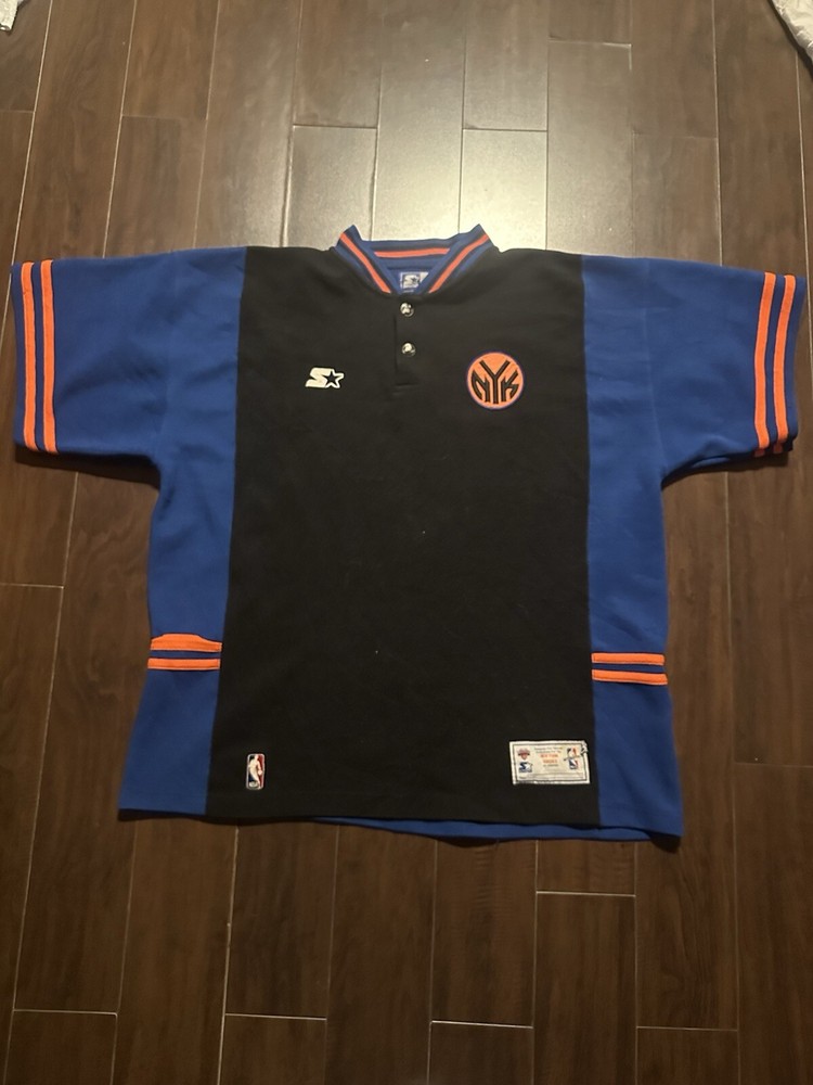 Vintage 1990s New York Knicks Starter NBA Warm Up Jersey Shirt USA
