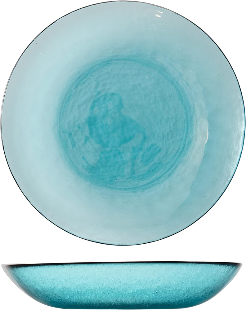 Los Cabos Glass Coupe Entrée Bowl Set of 4 8.6 Inch Modern Dinnerware