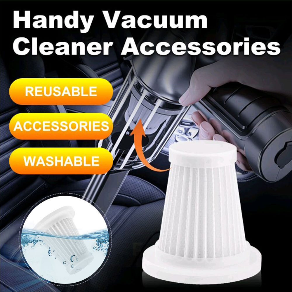 5Pcs Car Accessories Replacement Handy Vacuum Cleaner Washable Filters Cleaneing