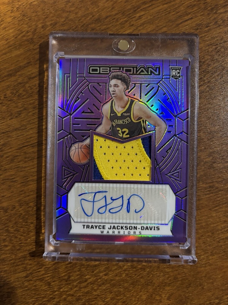 ✨23-24 Obsidian Trayce Jackson-Davis EE Purple Flood Rookie Patch Auto RPA 1/49