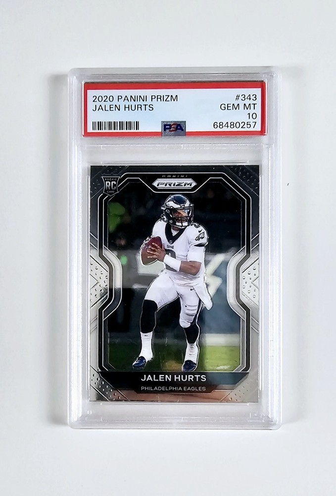 2020 PANINI PRIZM #343 JALEN HURTS ROOKIE RC PSA 10