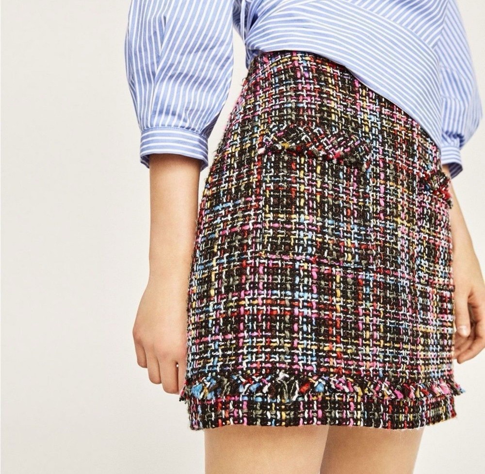 Zara Tweed Skirt In Size XS