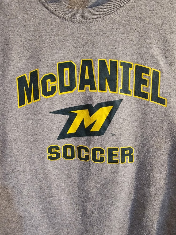McDaniel College Older Style Medium Mens Gray Graphic Logo Tshirt NCAA