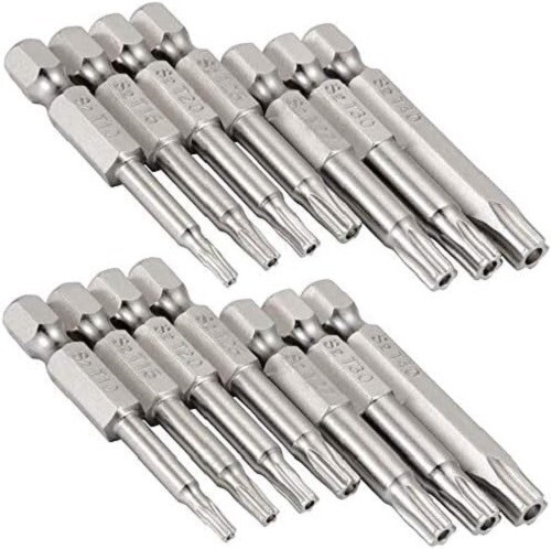 7Pcs 5-Point Torx Security Bit Set with Magnetic Tamper-Proof Star Tips