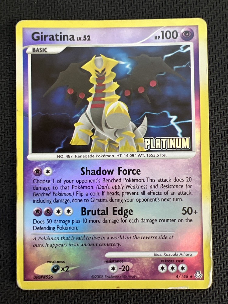 Giratina Platinum 004/146 Burger King Reverse Holo Pokemon Card