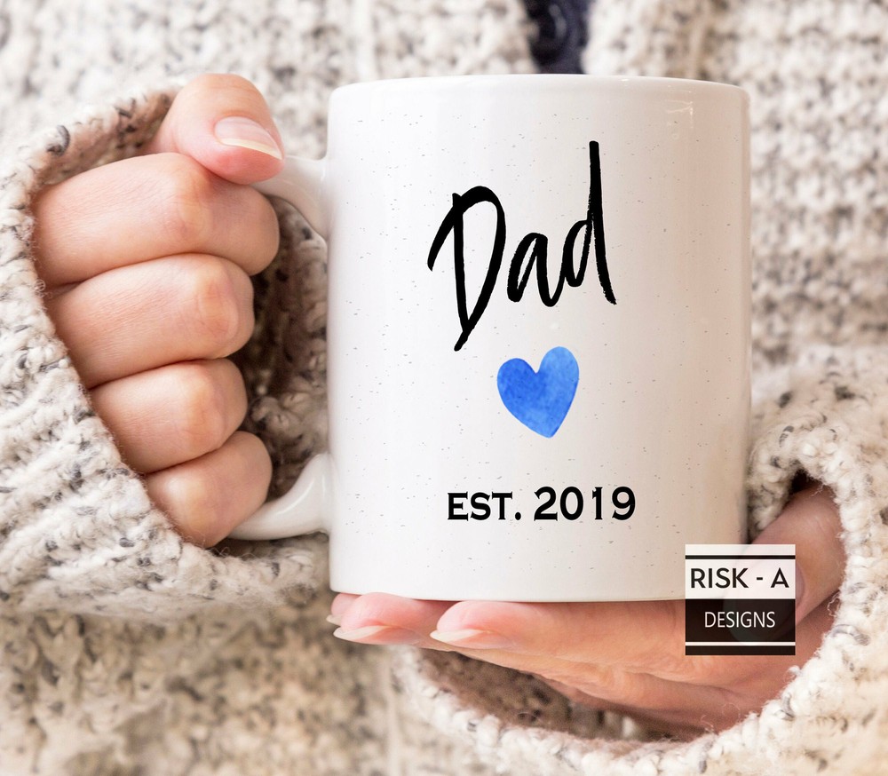Dad Mug Dad Est 2019 Mug Dad Birthday Gift New Daddy Present Mens Gift Dad