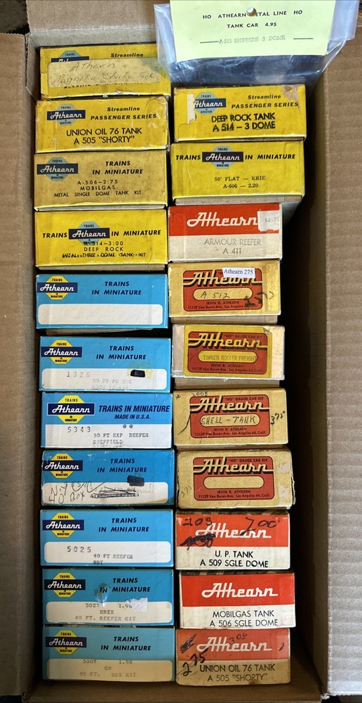 22- Vintage Athearn Ho Scale Collection Of Assorted Freight Cars And Road Names