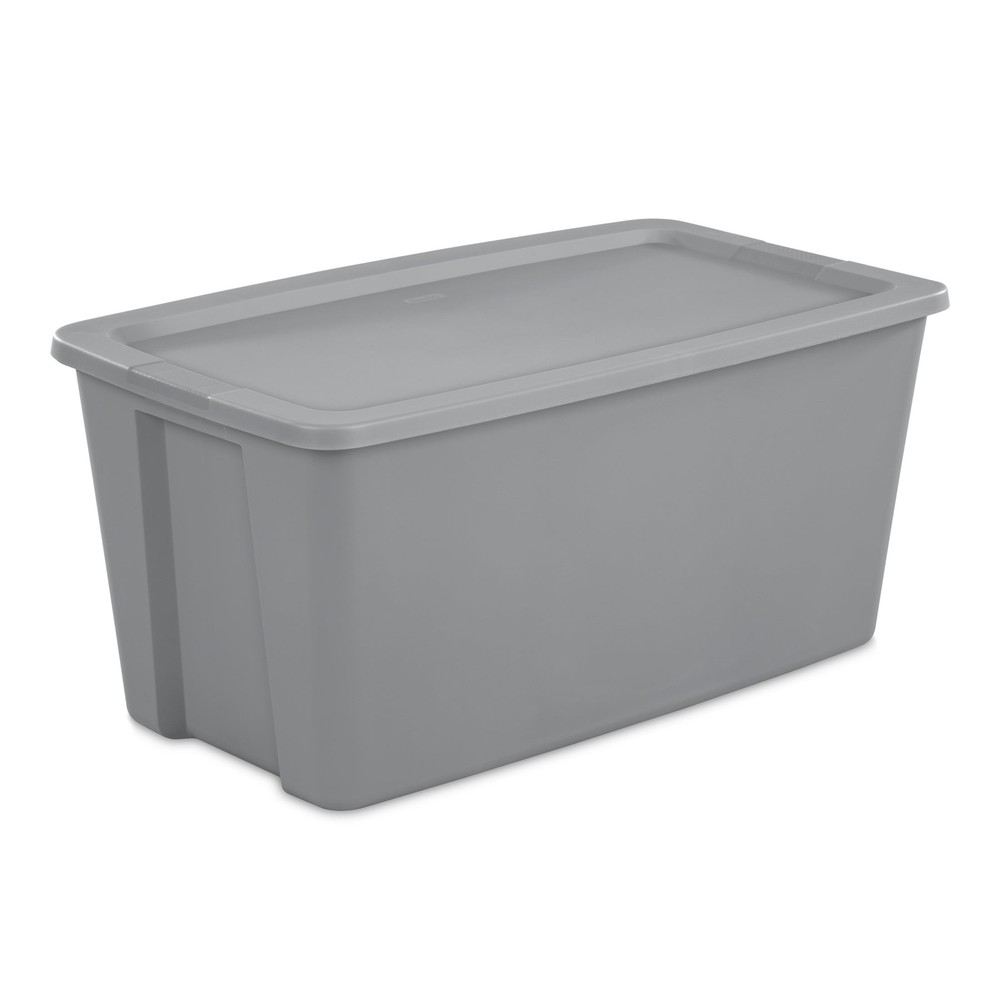 Sterilite 50-Gallon Gray Storage Tote with Secure Snap-On Lid