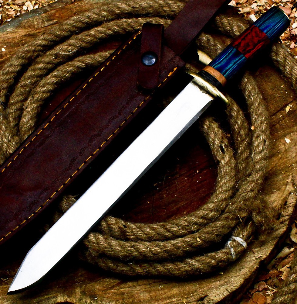 AB HILL & CREEK Handmade D2 Hunting Large Chopper Hunting Camping Sport Knife