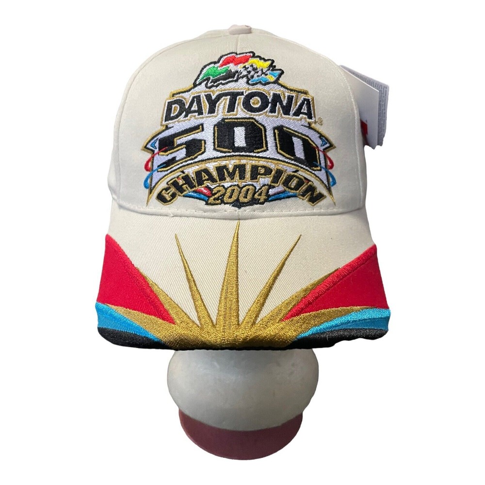 Dale Earnhardt Jr Daytona 500 Champion 2004 Hat Cap Beige Adult Adjustable Chase