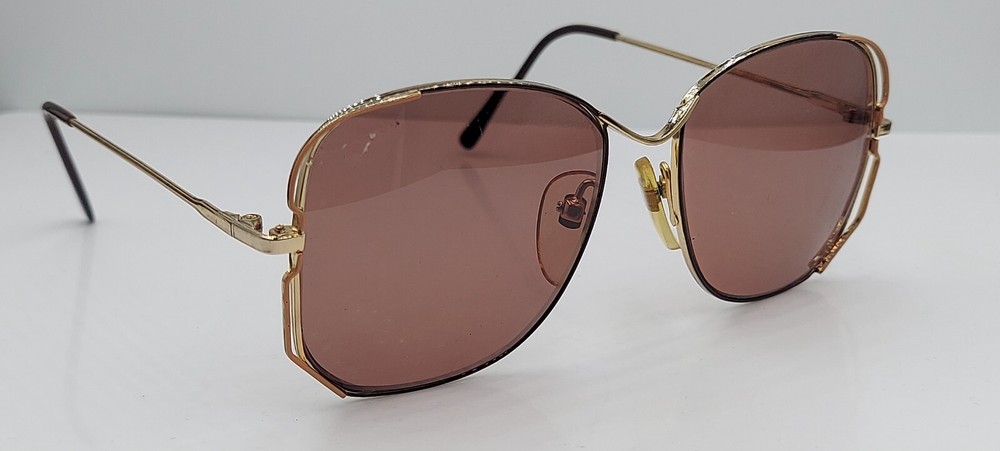 Vintage NW 5200 Brown Gold Oval Korean Metal Sunglasses Frames