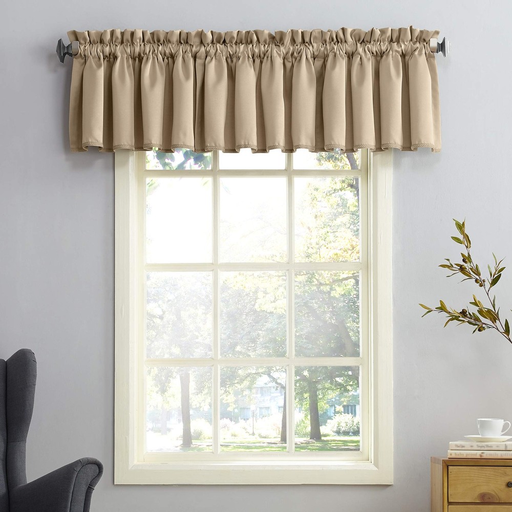 Sun Zero Barrow Energy Saving Rod Pocket Valance Single Panel