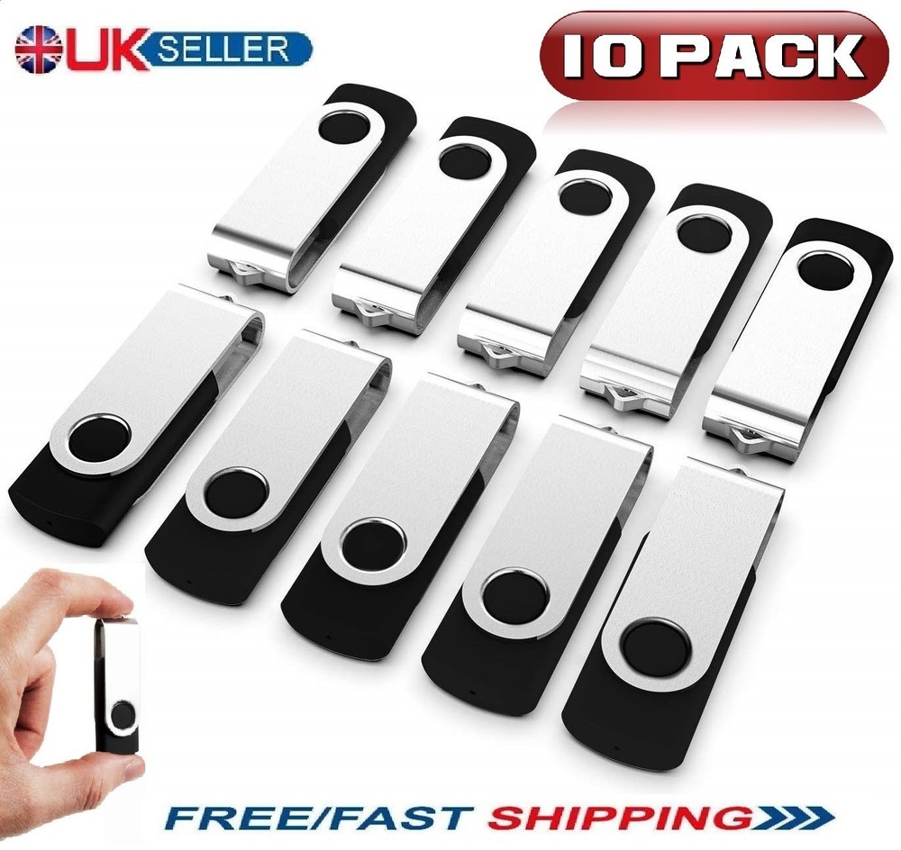 10 Pack USB2.0 Memory Stick Flash Pen Drive High Speed 1gb,2gb,4gb,8gb,16gb Lot