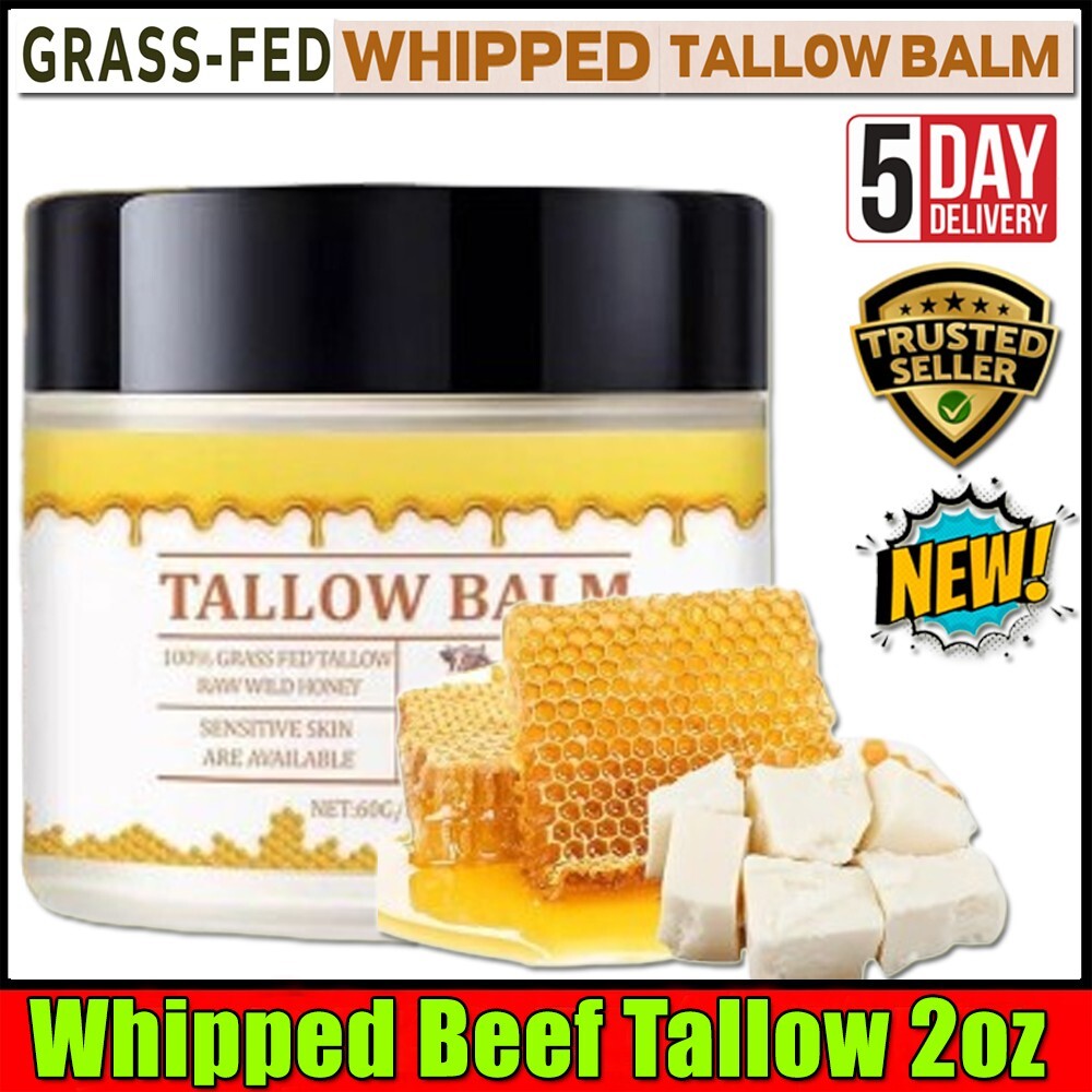 Whipped Beef Tallow and Honey Balm 2oz