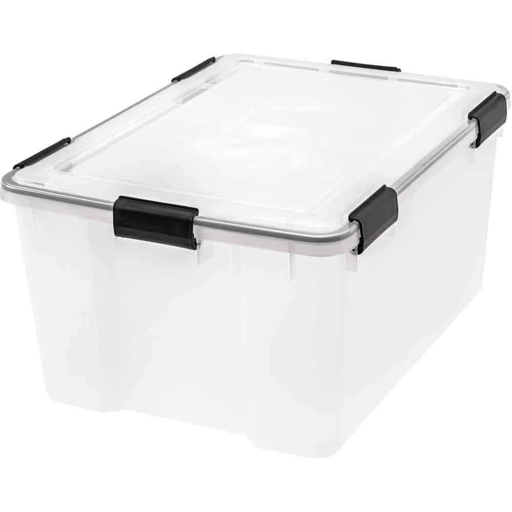 62 Qt WeatherPro Heavy-Duty Storage Tote with Secure Lid  