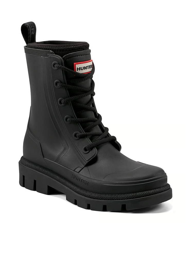 FLASH SALE !!! Hunter Diana Waterproof Lace-Up Rain Boots Black🔥🔥🔥-image