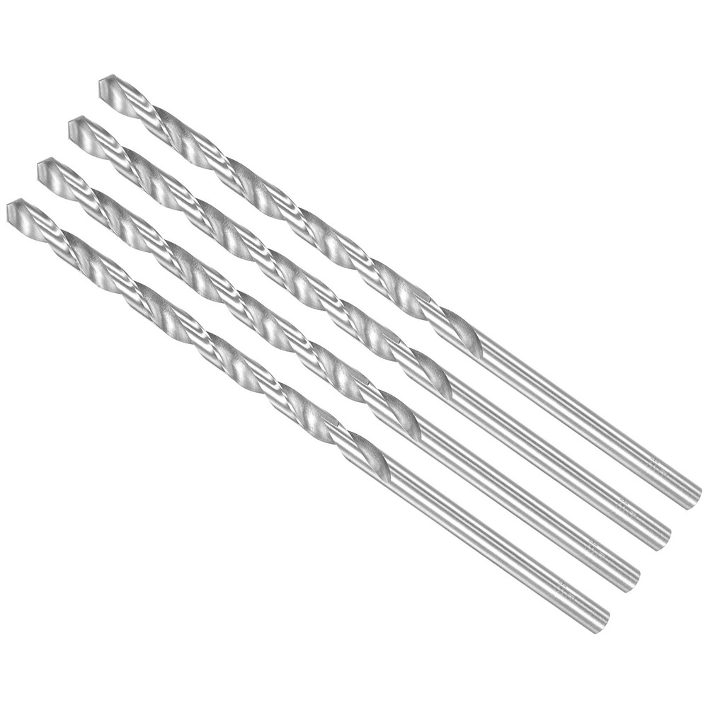 Extra Long Twist Drill Bits 6mm x 160mm HSS Twist Drill Bit 4-Pieces