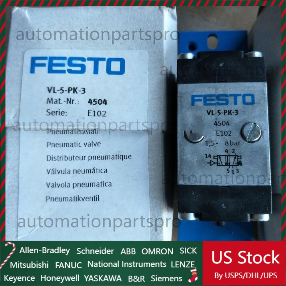 New VL-5-PK-3 Festo 4504 Pneumatic valve Fast Shipping