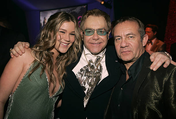 Joss Stone Sir Elton John Bernie Taupin at 13th Elton John AIDS Foundation Event Vintage Photo