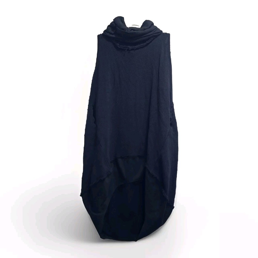 Discover the Link by Ogi Antunac & Zoran Mrvos Black Mixed Media Lagenlook Dress for Effortless Style and Comfort