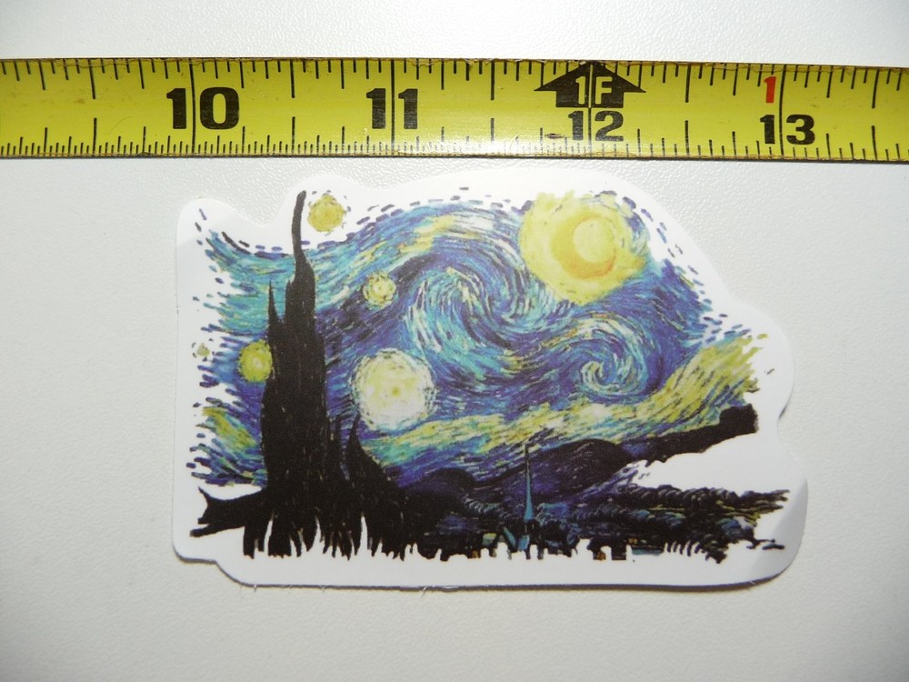 VINCENT VAN GOGH CLASSIC STARRY NIGHT DECAL STICKER CLASSIC ARTIST PAINTER