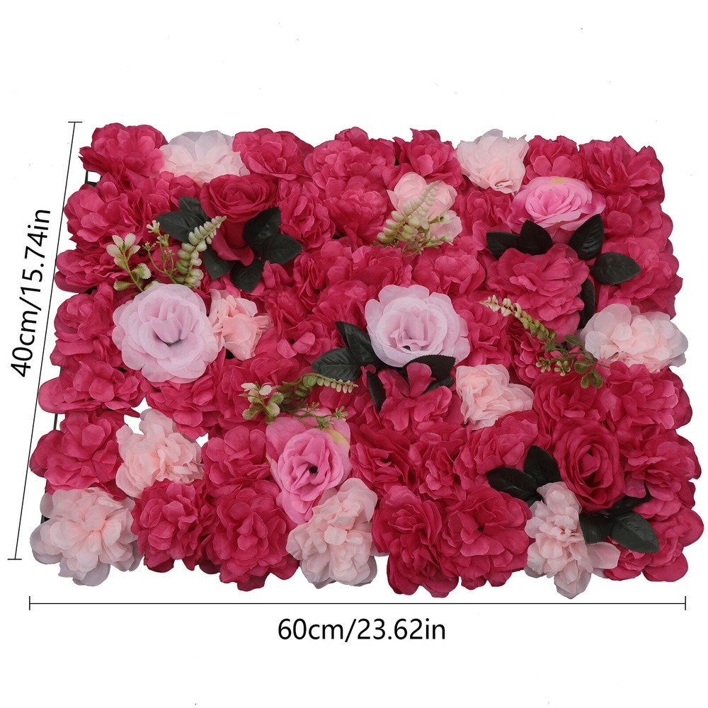 12PCS Artificial Flower Wall Panels Wall Floral Wedding Venue Backdrop Decor US