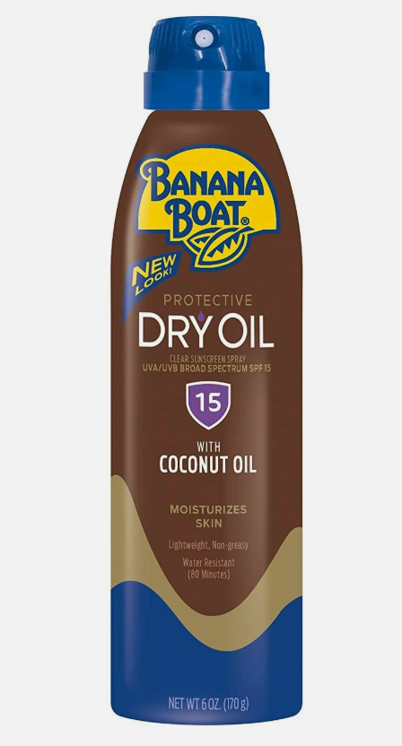 Banana Boat UltraMist SPF 15 Tanning Dry Oil Continuous Clear Spray 6 oz