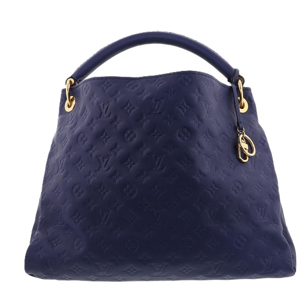 Louis Vuitton Monogram Empreinte Artsy MM Handbag Tote Bag Blue M40790 Rank AB