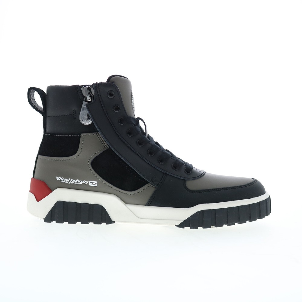 Diesel Le S-Rua Mid SK Y02576-PR131-H1857 Mens Black Lifestyle Sneakers Shoes