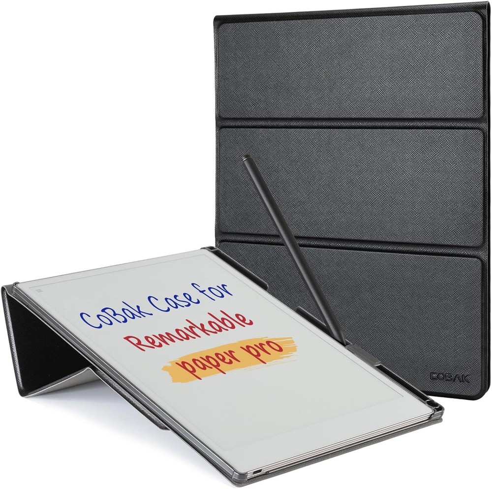 CoBak Case for Remarkable Paper Pro with Pen Holder and Nib Storage in Black
