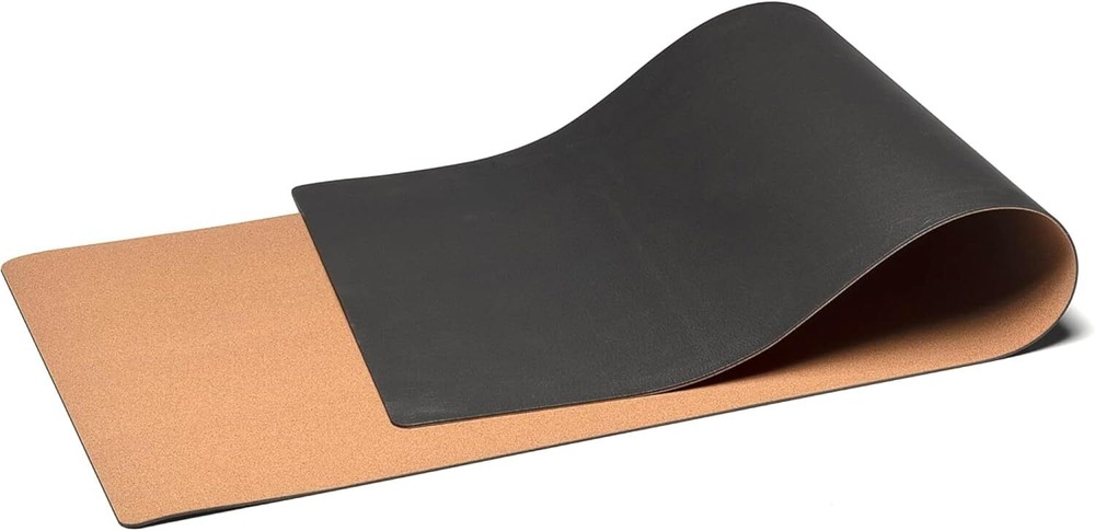 Eco-Friendly Cork Yoga Mat in Natural and Black Colors