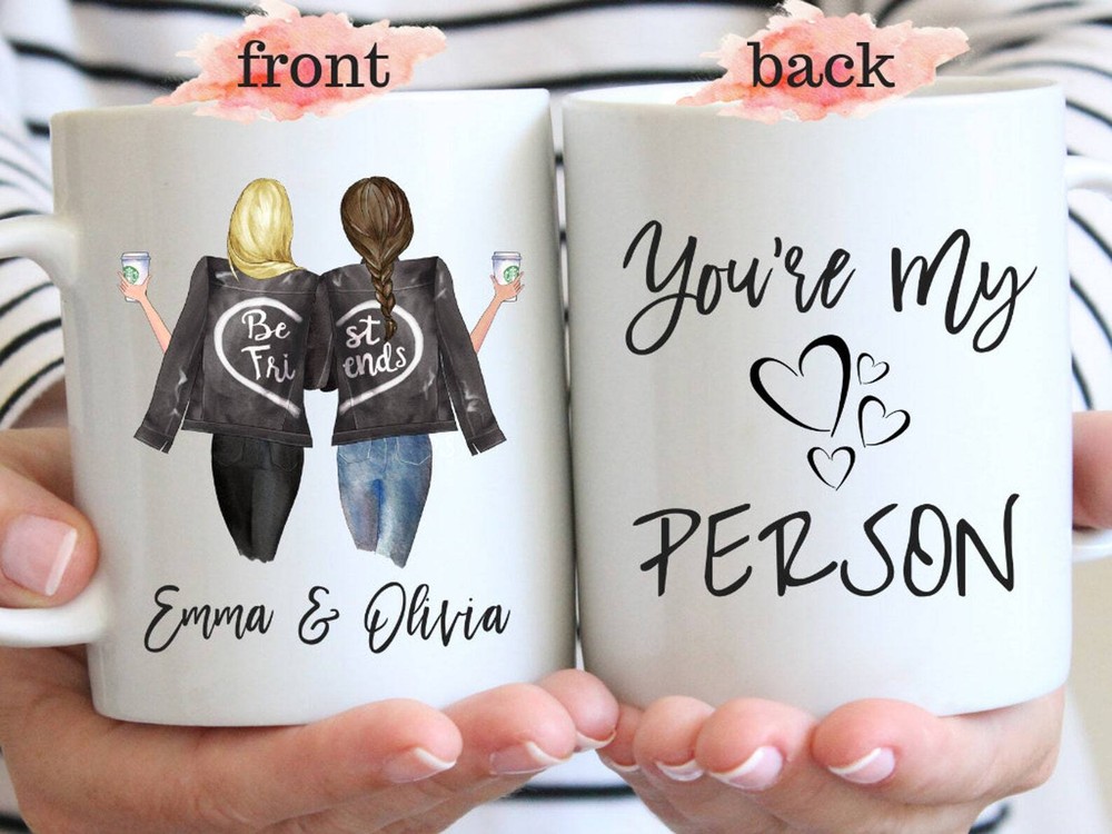 Custom Best Friend Coffee Mug - You're My Person Gift for Long Distance Friendship