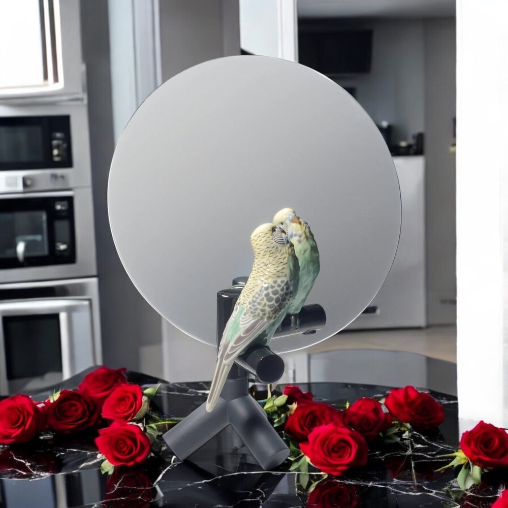 Lladro Parrot Vanity Mirror 01007849 Elegant Decorative Piece
