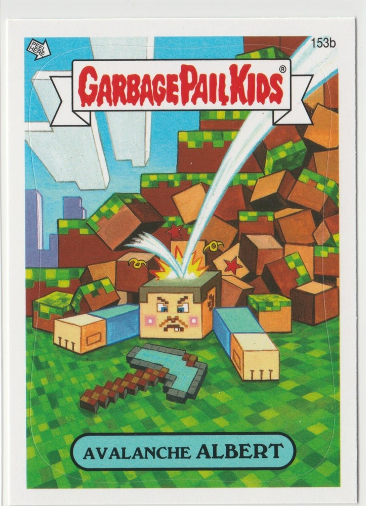 Avalanche Albert #153b Minecraft Garbage Pail Kids GPK Series 3 Brand New