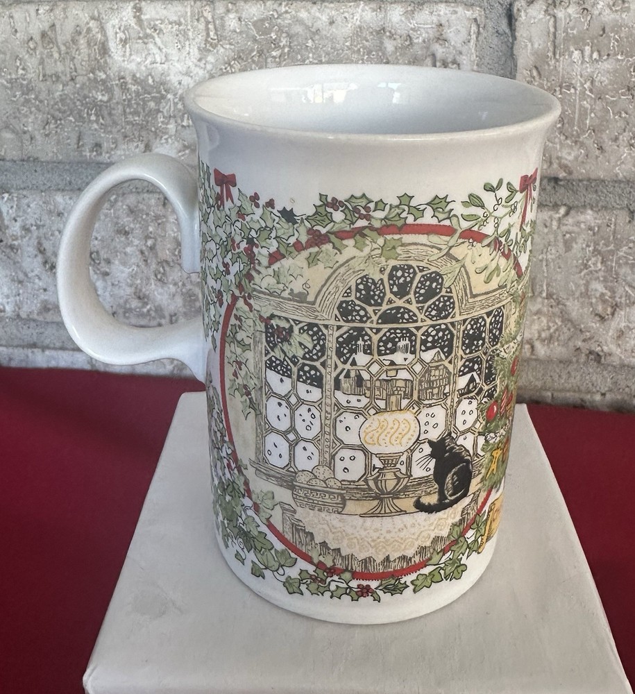 Christmas By Dunoon Mug 4 1/8in X 3in Fine Porcelain Crafted In Scotland 1988