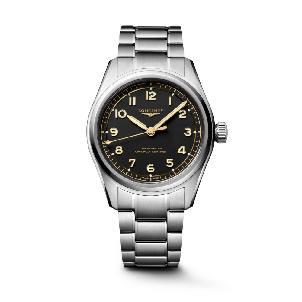 Longines Spirit Pilot 39 MM Automatic Stainless Steel Black Dial Watch L38094536
