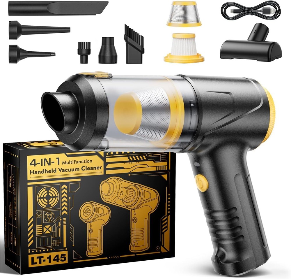 Handheld Vacuum Cleaner 21000Pa Suction with Brushless Motor, 4-in-1 Portable...