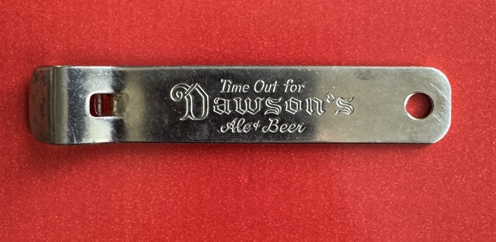 VINTAGE 1950s DAWSON'S DAWSON BEER BOTTLE OPENER KEY CHAIN NEW BEDFORD MA
